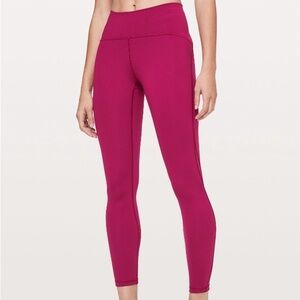 Lululemon Train Times High Rise 25” in Star Ruby, Size 4